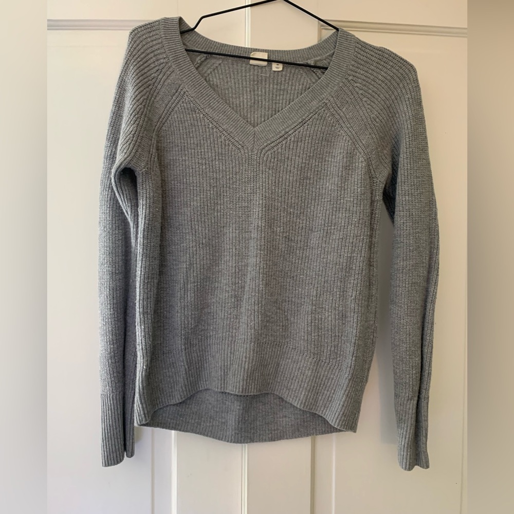 Grey Vneck Sweater